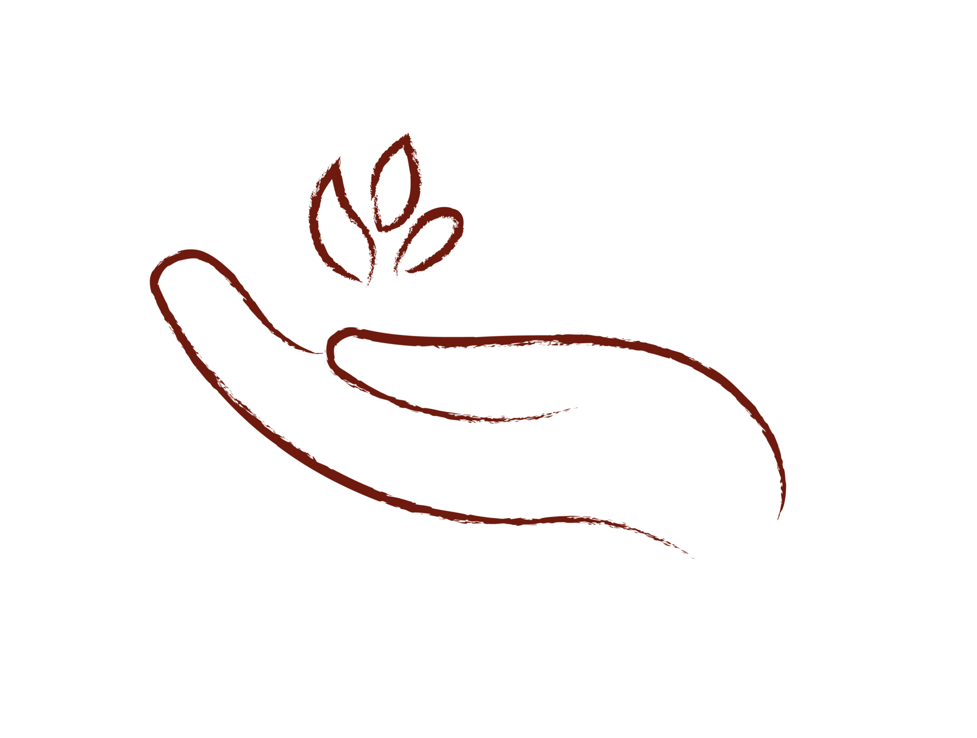 Una mano che avvolge un fiore di loto