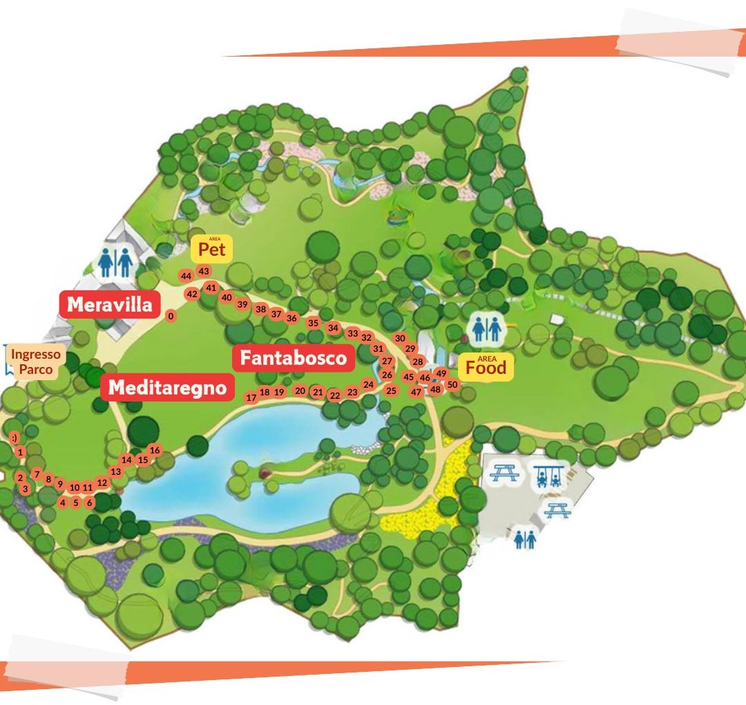 La mappa e le aree del Festival Ohana in Villa Serra