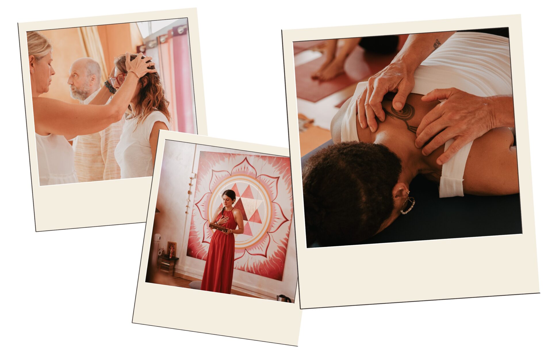 Operatori al lavoro con massaggi, cerimonie e trattamenti energetici